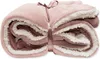 Unique Living Plusch-Karo-Decke - rosa - Polyester - Produktbild-Vorschau 1