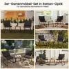 Yaheetech 3er Gartenmöbel Set aus Poly-Rattan mit 1 Produktbild-Vorschau 7