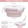 2er Silikon Faltbare Brotdose 550ml Lunchbox Mit Deckel Produktbild-Vorschau 2