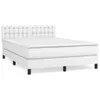 Maison Exclusive - Box spring postel s matrací bílá 140x200 Náhled obrázku produktu 2