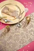 Tischläufer Jute Look Weihnachten Sterne in Hellbraun / Produktbild-Vorschau 2