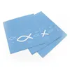 itenga Servietten Fisch HELLBLAU Weiß 30 x 30 cm 3-lagig 40 Produktbild-Vorschau 3