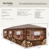 A diagram and information about a pavilion, with a visual representation of the pavilion itself. Náhled obrázku produktu