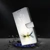 A phone case with a lotus flower design is shown in a dramatic, almost falling pose, with debris around it. Produktbild-Vorschau
