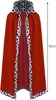 A red cape with a black and white spotted lining, shown hanging. Anteprima dell’immagine prodotto