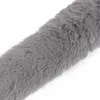 Kunstfell Kragenbesatz 100 cm x 5 cm grau Produktbild-Vorschau