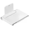 A white foldable shower seat mounted on a wall. Produktbild-Vorschau