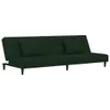Schlafsofa 2-Sitzer mit 2 Kissen Dunkelgrün Samt 375809 Produktbild-Vorschau 2
