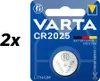 2x Varta Knopfzelle CR2025 Batterie 3V Lithium Coin Retail Produktbild-Vorschau 3
