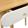 Aga Coiffeuse en bois avec miroir rond, 2 tiroirs blancs et Voir les images du produit 4