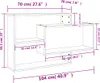 A diagram showing the dimensions of a wall shelf unit. Produktbild-Vorschau