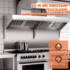 A commercial kitchen range hood mounted above a stove with a pot on it. Náhled obrázku produktu