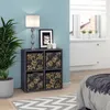 Raumteiler Vicco Tetra Schwarz 72.6 x 72 cm mit 4 Faltboxen Produktbild-Vorschau 4