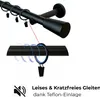 100 Stück Metall Gardinenringe mit Clips Farbe Schwarz Matt Produktbild-Vorschau 3