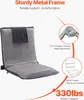 A diagram illustrating the features of a floor chair. Voir les images du produit