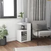 vidaXL Bočný stolík biely 36x30x56 cm Drevo Materiál Náhľad obrázku produktu 2