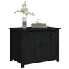 Couchtisch Schwarz 71x49x55 cm Massivholz Kiefer , Produktbild-Vorschau 4