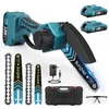 Mini tronçonneuse 21 V avec 2 batteries 2,0 Ah 6+8 pouces, Voir les images du produit 1