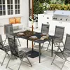 Outsunny Gartentisch 150x90cm, Balkontisch aus Stahl, Produktbild-Vorschau 2