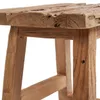 Tabouret bois de teck recyclé marron 39x30x47cm Voir les images du produit 8