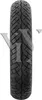 A close-up, top-down view of a motorcycle tire on a white background. Produktbild-Vorschau