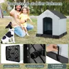 COSTWAY Hundehütte, Hundehaus aus Kunststoff, Hundehöhle Produktbild-Vorschau 8