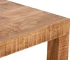 A close-up view of the corner of a wooden table. Produktbild-Vorschau