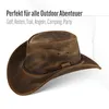 Herren Western Cowboy Rindsleder Hut JERO Größe XXL Vintage Produktbild-Vorschau 6