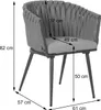 2er-Set Aluminium-Gartenstuhl HWC-N38, Outdoor Stuhl Produktbild-Vorschau 10