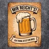 Bierkrug mit Schaumkrone Metallschild XL in 21x28 cm - Ich Produktbild-Vorschau 2