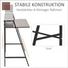 A close-up side view of a desk, highlighting its stable construction and metal frame. Produktbild-Vorschau