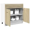 vidaXL Szafka z szufladami Lyon dąb sonoma 80x46x81,5 cm Podgląd zdjęcia produktu 3