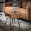 Hoyz - Nachttisch Quadro - Braun - Beistelltisch - 40x34x48 Produktbild-Vorschau 2