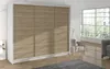 Kleiderschrank DANIELLA 2 – Breite 200 cm, weiß / Eiche Produktbild-Vorschau 1