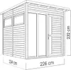 Gartenhaus Bertilo Pentus 2 Office inkl. Fußboden 247 x 266 Produktbild-Vorschau 4