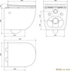HAGO24 2in1 Hänge WC Bidet Tornadospülung Spülrandlos Produktbild-Vorschau 7