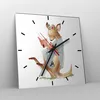 Wanduhr - Quadrat - Glasuhr - Känguru Mama Kind - 30x30cm - Produktbild-Vorschau 4