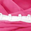 A close-up view of pink fabric with a white header strip and plastic hooks attached. Produktbild-Vorschau