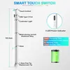 A diagram of a stylus pen with callouts for its features and specifications. Produktbild-Vorschau