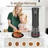 Elektrisches Salz- & Pfeffermühlen-Set – 5 Mahlgrade + 2 Produktbild-Vorschau 2
