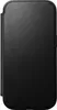 A black leather folio case for an iPhone. Produktbild-Vorschau