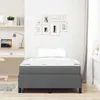 vidaXL Boxspringbett Dunkelgrau 120 x 200 cm Stoff Produktbild-Vorschau 3