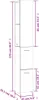 vidaXL Badschrank Weiß 25x26,5x170 cm Holzwerkstoff Produktbild-Vorschau 8