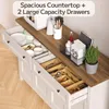 Credenza BEALIFE con 4 ante | 140x40x90 cm | MDF con angoli Anteprima dell’immagine prodotto 6