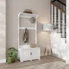 Appendiabiti Vicco Lysa Bianco 80 x 180 cm con 2 porte, Anteprima dell’immagine prodotto 4
