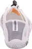 A close-up view of the back of a white and gray women's shoe. Podgląd zdjęcia produktu