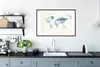 MuchoWow® MuchoWow® Gerahmtes Poster Weltkarte - Pastell - Produktbild-Vorschau 4