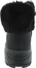 The back view of a black boot with a fur trim. Produktbild-Vorschau