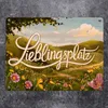 Lieblingsplatz Metallschild in 15x20 cm mit Blumenwiese Produktbild-Vorschau 2