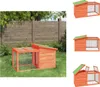 vidaXL Králíkárna hnědá 100,5x54x55 cm z masivního Náhled obrázku produktu 2